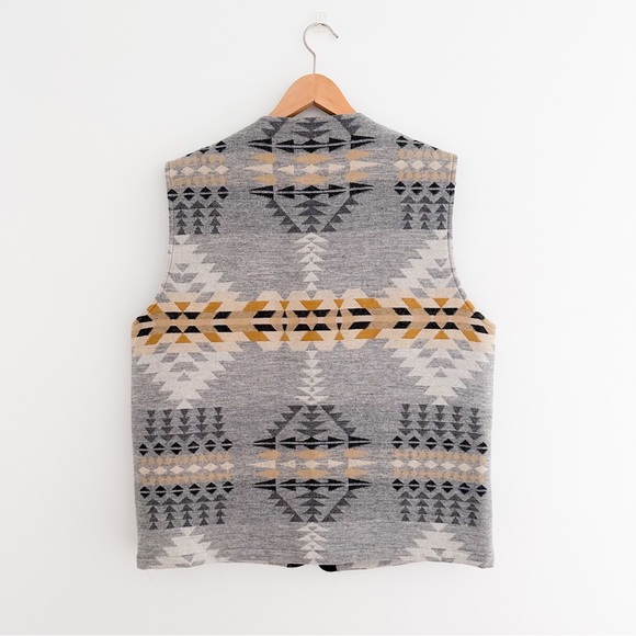 Pendleton Rancho Arroyo Wool Vest Southwest Pattern Size Large Quilted Western - Picture 3 of 9